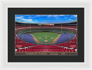 Riverfront Stadium 1970 - Framed Print