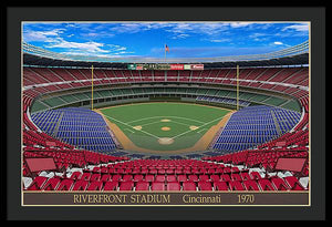 Riverfront Stadium 1970 - Framed Print