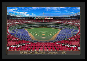 Riverfront Stadium 1970 - Framed Print