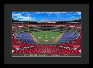 Riverfront Stadium 1970 - Framed Print