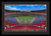 Load image into Gallery viewer, Riverfront Stadium 1970 - Framed Print
