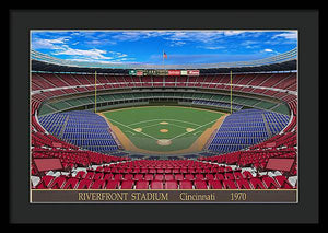 Riverfront Stadium 1970 - Framed Print