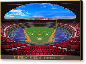 Riverfront Stadium 1975 - Canvas Print