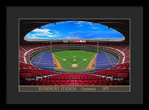 Riverfront Stadium 1975 - Framed Print