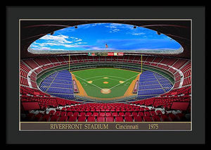 Riverfront Stadium 1975 - Framed Print