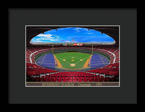 Riverfront Stadium 1975 - Framed Print