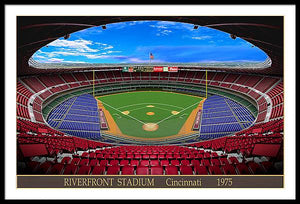 Riverfront Stadium 1975 - Framed Print