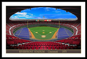 Riverfront Stadium 1975 - Framed Print