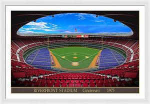 Riverfront Stadium 1975 - Framed Print