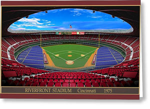 Riverfront Stadium 1975 - Greeting Card