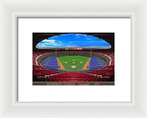 Riverfront Stadium 1975 - Framed Print