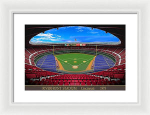 Riverfront Stadium 1975 - Framed Print