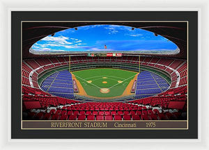 Riverfront Stadium 1975 - Framed Print