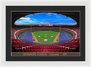 Riverfront Stadium 1975 - Framed Print