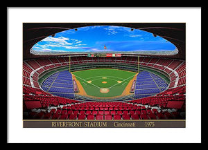 Riverfront Stadium 1975 - Framed Print