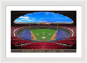 Riverfront Stadium 1975 - Framed Print