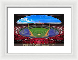 Riverfront Stadium 1975 - Framed Print