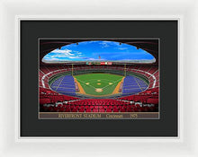 Load image into Gallery viewer, Riverfront Stadium 1975 - Framed Print
