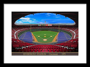 Riverfront Stadium 1975 - Framed Print