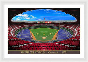 Riverfront Stadium 1975 - Framed Print