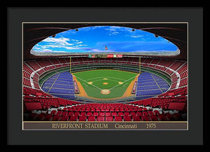 Riverfront Stadium 1975 - Framed Print