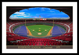 Riverfront Stadium 1975 - Framed Print