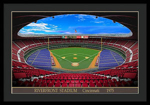 Riverfront Stadium 1975 - Framed Print