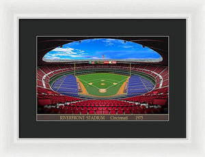 Riverfront Stadium 1975 - Framed Print