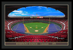 Riverfront Stadium 1975 - Framed Print