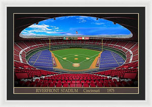 Riverfront Stadium 1975 - Framed Print