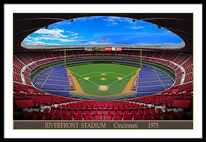 Riverfront Stadium 1975 - Framed Print