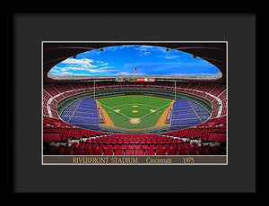 Riverfront Stadium 1975 - Framed Print