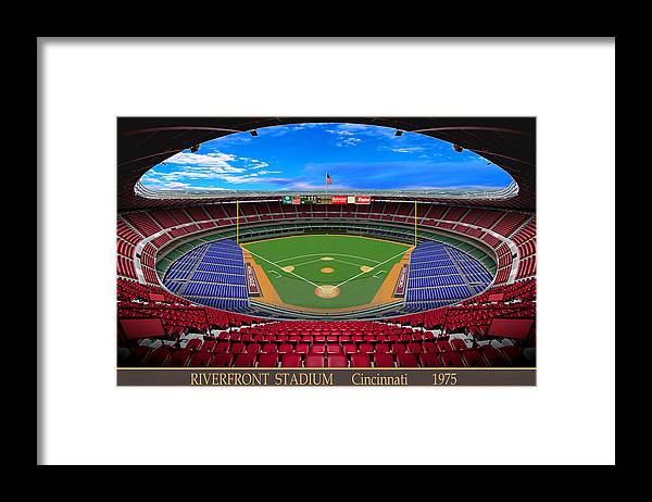 Riverfront Stadium 1975 - Framed Print