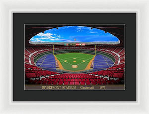 Riverfront Stadium 1975 - Framed Print