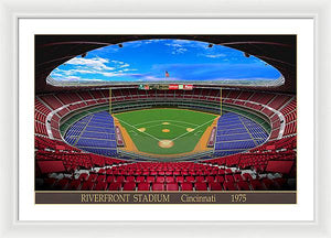 Riverfront Stadium 1975 - Framed Print