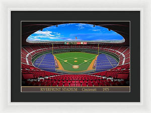 Riverfront Stadium 1975 - Framed Print