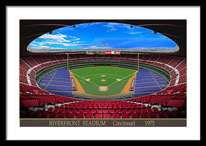 Riverfront Stadium 1975 - Framed Print