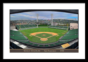 Seals Stadium 1958 - Framed Print