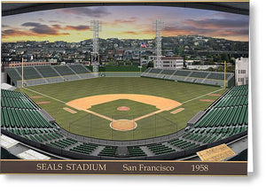 Seals Stadium 1958 - Greeting Card