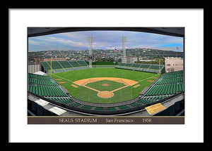 Seals Stadium 1958 - Framed Print