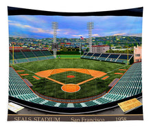 Load image into Gallery viewer, Seals Stadium 1958 - Tapestry
