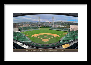 Seals Stadium 1958 - Framed Print