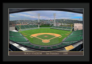 Seals Stadium 1958 - Framed Print