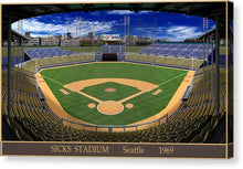 Load image into Gallery viewer, Sicks Stadium 1969 - Canvas Print
