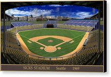 Load image into Gallery viewer, Sicks Stadium 1969 - Canvas Print
