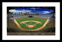 Load image into Gallery viewer, Sicks Stadium 1969 - Framed Print
