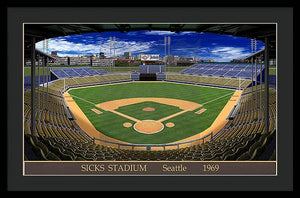 Sicks Stadium 1969 - Framed Print