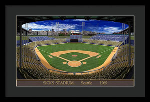 Sicks Stadium 1969 - Framed Print