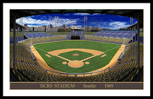 Load image into Gallery viewer, Sicks Stadium 1969 - Framed Print
