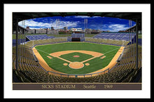 Load image into Gallery viewer, Sicks Stadium 1969 - Framed Print
